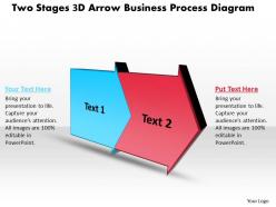 PPT two stages 3d arrow business process diagram powerpoint templates 2 stages