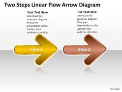 PPT two steps linear flow arrow diagram presentation Business PowerPoint Templates 2 stages
