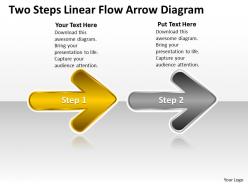 Ppt two steps linear flow arrow diagram presentation business powerpoint templates 2 stages