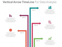 Ppt vertical arrow timeline for business data analysis flat powerpoint design