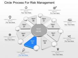 ppts Circle Process For Risk Management Powerpoint Template