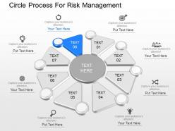 ppts Circle Process For Risk Management Powerpoint Template