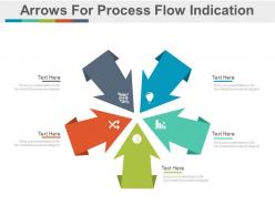 Ppts five arrows for process flow indication flat powerpoint design