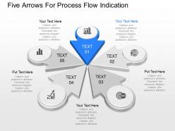 Ppts five arrows for process flow indication powerpoint template