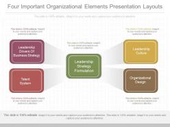 Ppts four important organizational elements presentation layouts