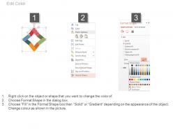 Ppts four staged arrow process chart and icons for agile management flat powerpoint design