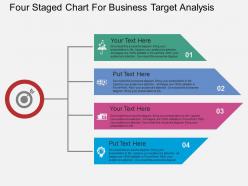Ppts four staged chart for business target analysis flat powerpoint design