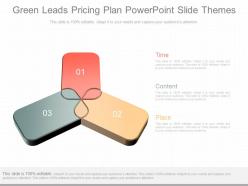 Ppts green leads pricing plan powerpoint slide themes