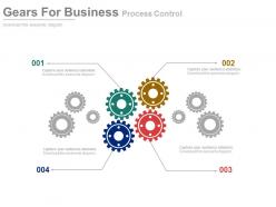 Ppts multiple gears for business process control flat powerpoint design
