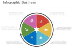 Ppts pie chart and icons for result analysis flat powerpoint design
