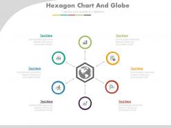 Ppts six staged hexagonal chart and globe flat powerpoint design