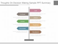 Ppts thoughts on decision making sample ppt summary