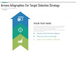 Ppts three staged arrow infographics for target selection strategy flat powerpoint design