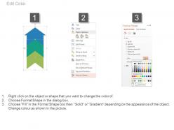 Ppts three staged arrow infographics for target selection strategy flat powerpoint design