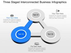 Ppts three staged interconnected business infographics powerpoint template