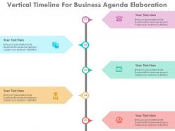 ppts Vertical Timeline For Business Agenda Elaboration Flat Powerpoint Design