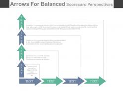 Pptx arrows for balanced scorecard perspectives flat powerpoint design