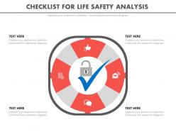 Pptx checklist for life safety analysis flat powerpoint design