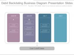 Pptx debit backdating business diagram presentation slides