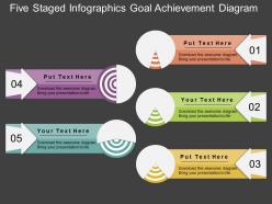 Pptx five staged infographics goal achievement diagram flat powerpoint design