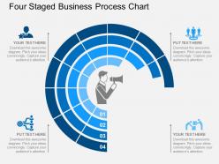 pptx Four Staged Business Process Chart Flat Powerpoint Design