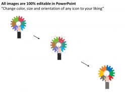 Pptx gear and icons for porter competitive strategy flat powerpoint design