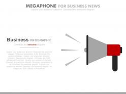 Pptx megaphone for business news and offers announcement flat powerpoint design