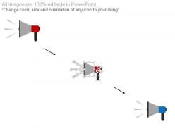 Pptx megaphone for business news and offers announcement flat powerpoint design