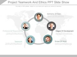 Pptx project teamwork and ethics ppt slide show