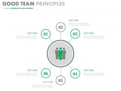 Pptx six staged good team principles diagram flat powerpoint design
