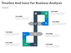 Pptx six staged timeline and icons for business analysis flat powerpoint design