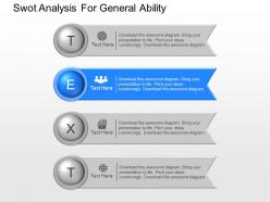 Pptx swot analysis for general ability powerpoint template