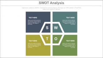Pptx text box for swot analysis for business flat powerpoint design