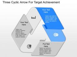 Pptx three cyclic arrow for target achievement powerpoint template