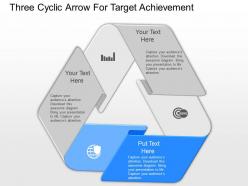 Pptx three cyclic arrow for target achievement powerpoint template