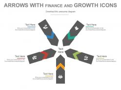 Pptx view arrows with finance and growth icons flat powerpoint design