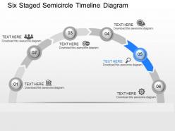 Pq six staged semicircle timeline diagram powerpoint template