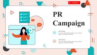 PR Campaign Ppt Powerpoint Presentation Inspiration Icon