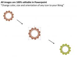Pr four staged gears idea generation finance icons flat powerpoint design