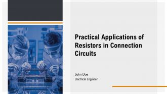 Practical Applications Of Resistors In Connection Circuits PPT Example AT