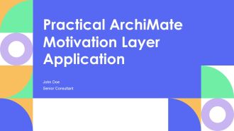 Practical Archimate Motivation Layer Application PPT Demonstration AT