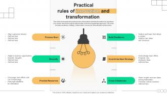 Practical Rules Of Innovation And Transformation