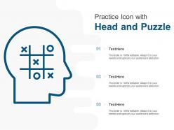 Practice icon with head and puzzle