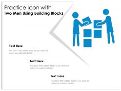 Practice icon with two men using building blocks