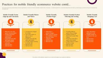 Practices For Mobile Friendly Sales Improvement Strategies For B2c And B2b Ecommerce Pre-designed Attractive
