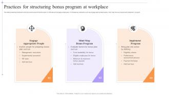 Practices for structuring bonus program at workplace