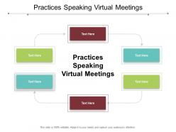 Practices speaking virtual meetings ppt powerpoint presentation professional designs cpb