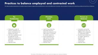 Practices To Balance Employed And Contracted Work Cost Reduction Techniques