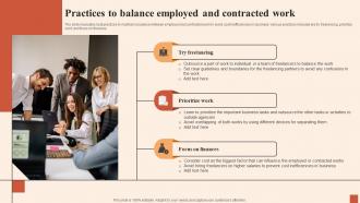 Practices To Balance Employed And Multiple Strategies For Cost Effectiveness