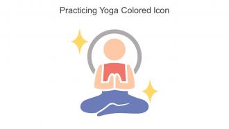Practicing Yoga Colored Icon In Powerpoint Pptx Png And Editable Eps Format